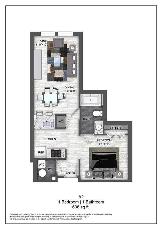 Floor plan layout diagram for A2